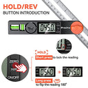 Preciva - Digital Sliding Bevel with Adjustable Stainless Ruler & ABS Handle