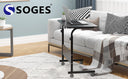 Soges Adjustable Mobile Table - Portable Laptop Stand