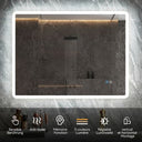 HOROW LED bathroom mirror with touch control, anti-fogging, and dimmable lighting