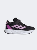 Adidas Duramo Sl Ps Girls Running Shoes featuring purple, lilac, and black colors
