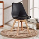 Life Interiors 6-Piece Retro Modern Dining Chair Set with Cushioned Pad Seat