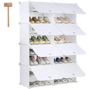 TEENO 8-Level Shoe Cabinet with door, spacious and sturdy for 32 pairs of shoes