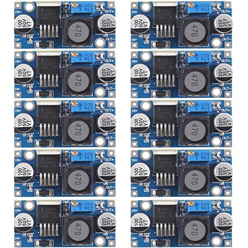 ATNSINC - 10-Pack LM2596 DC-DC Converters, Adjustable Voltage Regulator, High Efficiency Power Supply, Voltage Reducing Module