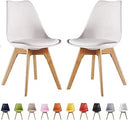 Life Interiors Lorenzo Retro Modern Dining Chairs - White