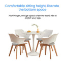 GrandCA HOME Modern Round Dining Table 80cm White