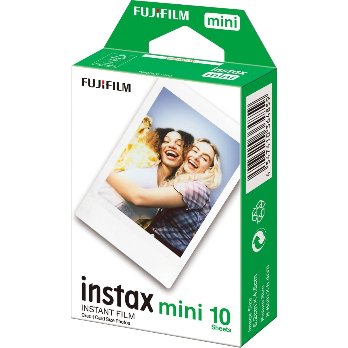 Fujifilm - Instax Mini Film Single Pack, 10 Sheets, White Border