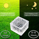 Medoyoh - Outdoor Solar Pave Glass Light with Warm White LED, Waterproof, Auto On/Off