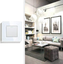 Bseed - Electrical Wall Light Switch with LED Backlight, Glass Faceplate, 10A Toggle