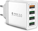 Aioneus - 4-Port USB C Charger, 40W Fast Charging, PD 3.0 Power Adapter