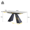 HOXINBLY Extendable Modern Dining Table
