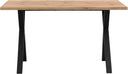 Merax Wooden Rectangular Dining Table Oak + Black