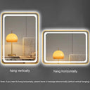 LTINGNG Backlit LED Wall Mounted Smart Bathroom Mirror