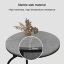 ZXFDMSWJ Round Nesting Coffee Table Set of 2 Marble Steel