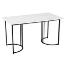 RanRan Modern Marble Pattern Rectangular Dining Table