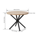 GrandCA HOME Round Dining Table for 4-6 People, Light Wood Grain