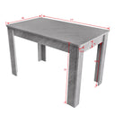 soges Grey 46 Inch Rectangle Kitchen Island Dining Table