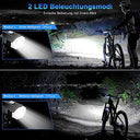 Realky - Rechargeable LED Bicycle Light Set, StVZO Approved, Waterproof, USB Charging
