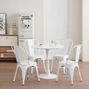 JZGORC Modern Round Dining Table for 2-4 People, White