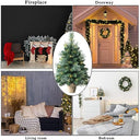 A-SZCXTOP - Pre-lit Mini Artificial Christmas Tree 60cm, 68 PVC Branches, LED Lights, Burlap Base