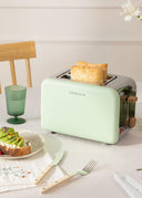 CREATE Retro Toaster with Wide Slots in Green
