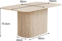 HJhomeheart Rectangular Dining Table - Yellow Travertine