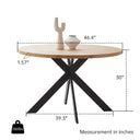Zerifevni Mid Century Modern 46.4" Round Dining Table Set for 4-6