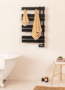 CREATE Electric Wall Towel Rack with Hooks, Black