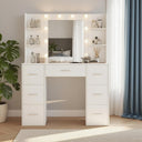 Puselo LED Lighted Makeup Vanity Table with 7 Drawers