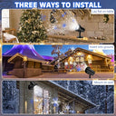 Skibiles - Snowflake LED Projector Lights, IP65 Waterproof, Indoor/Outdoor Use