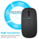 UrbanX - Rechargeable Bluetooth Wireless Mouse for Samsung Galaxy S22/S23/S24, Optical Tracking, Sleek Black Design