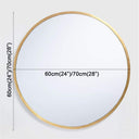 LIYANJJ Premium Quality Round Wall Mirror with Metal Frame