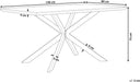 Beliani Spectra Dining Table - Light Wood Effect with Black Legs
