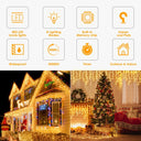 Gylefy - 10m Waterproof Outdoor String Lights, 400 LEDs, 8 Modes, Plug-in
