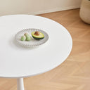 BenyLed 70 cm Round Dining Table - White
