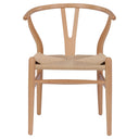 Nicer Furniture Replica Hans Wegner Wishbone Chair Natural Set of 2