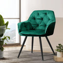 Artiss Green Velvet Dining Chairs Set of 2