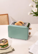 CREATE Sage Green Retro Toaster with 6 Power Levels