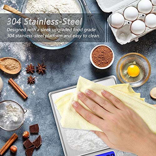 Diyife - Rechargeable 22lb Digital Kitchen Food Scale, Waterproof, Precise Graduation