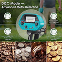 Hiuyrfs - Waterproof Metal Detector with Rechargeable Battery, Adjustable Height, High Accuracy