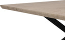 Beliani Spectra Dining Table - Light Wood Effect with Black Legs