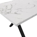 Generisch Modern Minimalist Dining Table White & Black Marble