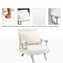 HOMCOM 1 Seater Convertible Armchair Sofa Bed with Removable Cover