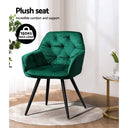 Artiss Set of 2 Green Velvet Dining Chairs