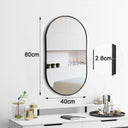 Hoiweqr Brushed Bathroom Vanity Mirror Wall-Mounted