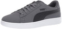 Men's black PUMA Smash V2 Buck sneakers with lace-up closure and rubber sole