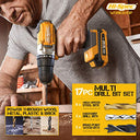 Hi-Spec - 18V Cordless Drill Driver with 1000mAh Battery, 17 Position Clutch & 30-Piece Bit Set