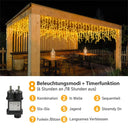 Gylefy - 10m Waterproof Outdoor String Lights, 400 LEDs, 8 Modes, Plug-in