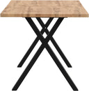 Merax Wooden Rectangular Dining Table Oak + Black