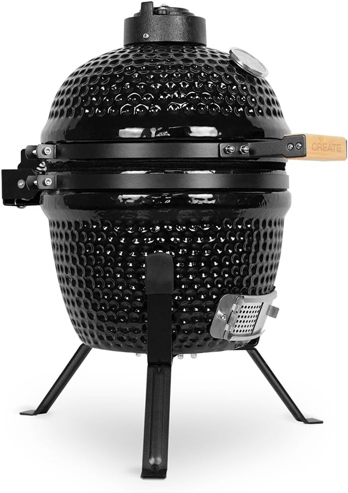 CREATE Kamado Barbecue, Ceramic Smoker, Black