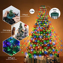 KICLBD - 16 String Lights for Trees, 400 LED, 1.75m Height, 8 Modes